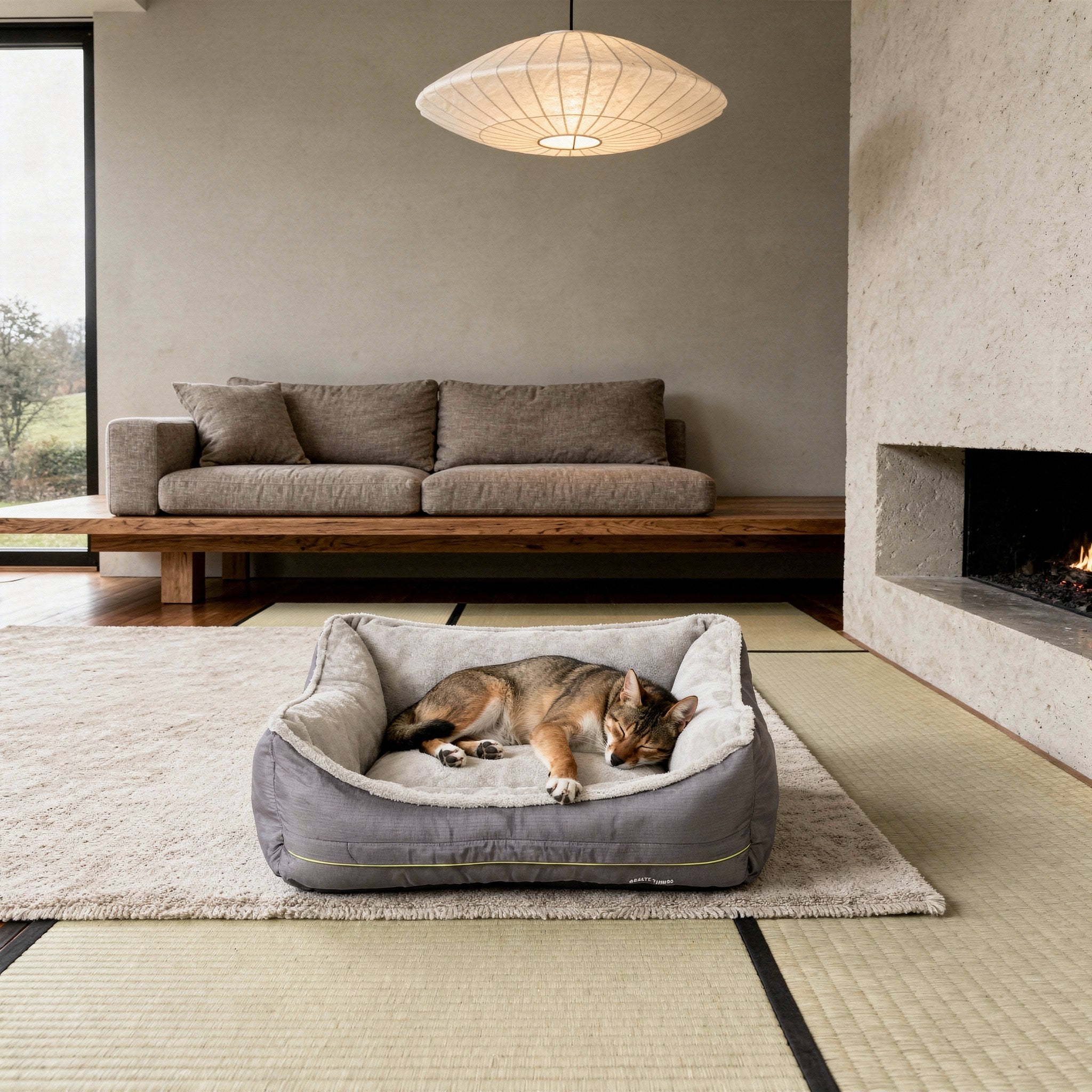 High-Back Bolster Pet Sofa Bed
