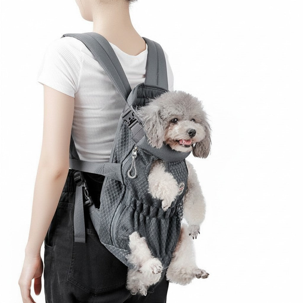 Mesh-Paneled Pet Carrier Backpack detail