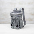 Mesh-Paneled Pet Carrier Backpack — Pink Grey