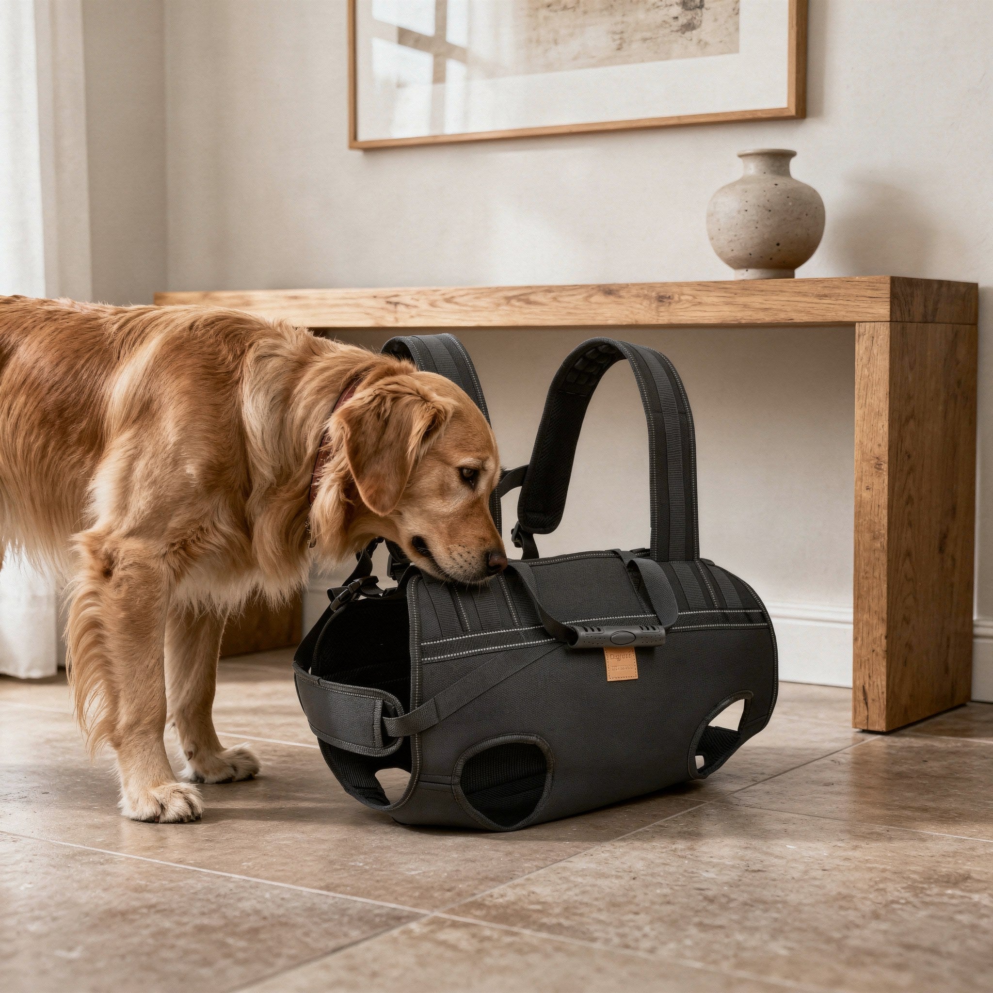 Multi-Function Outdoor Dog Carrier Backpack with Mobility Support