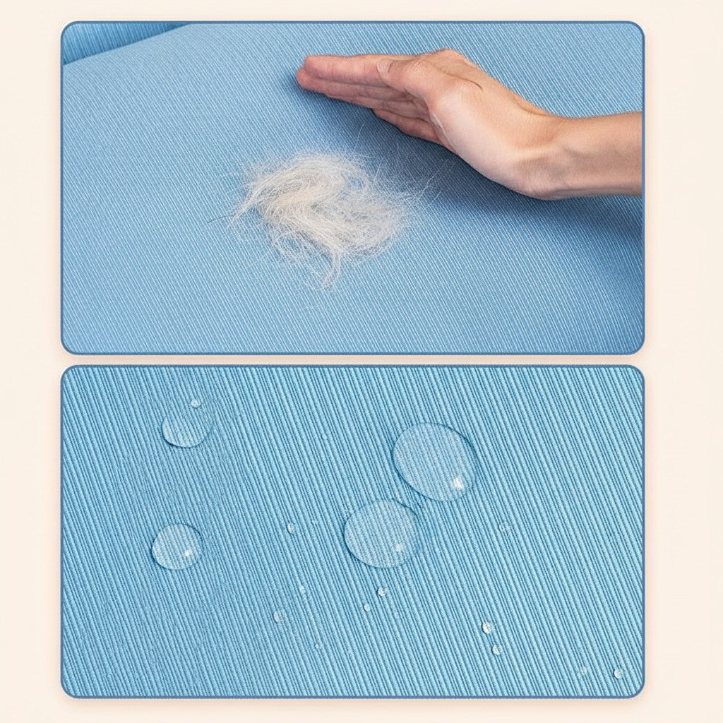 Ribbed Pet Bed with Washable Cover detail