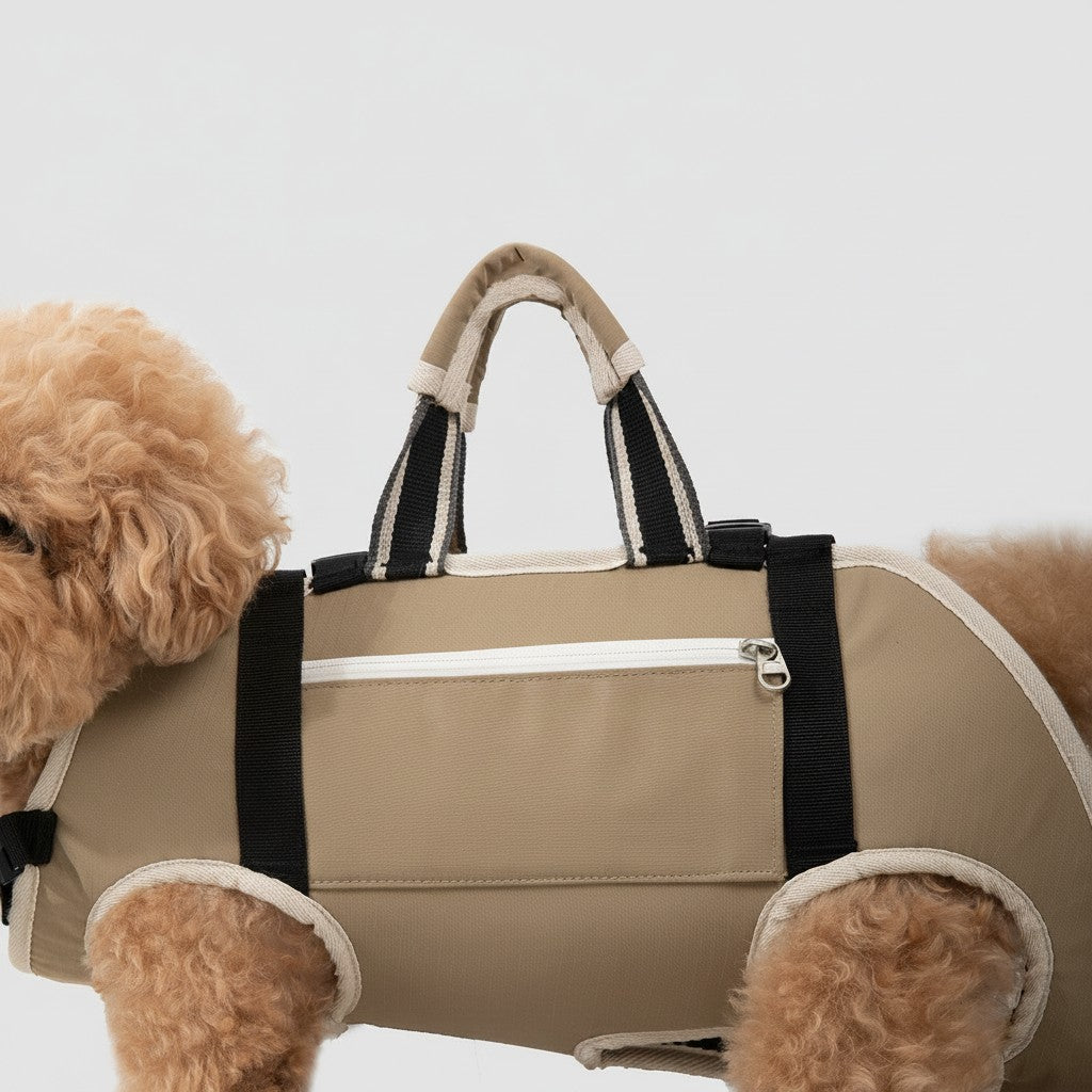 Spine-Support Pet Carrier Backpack with Cross-Body Strap detail