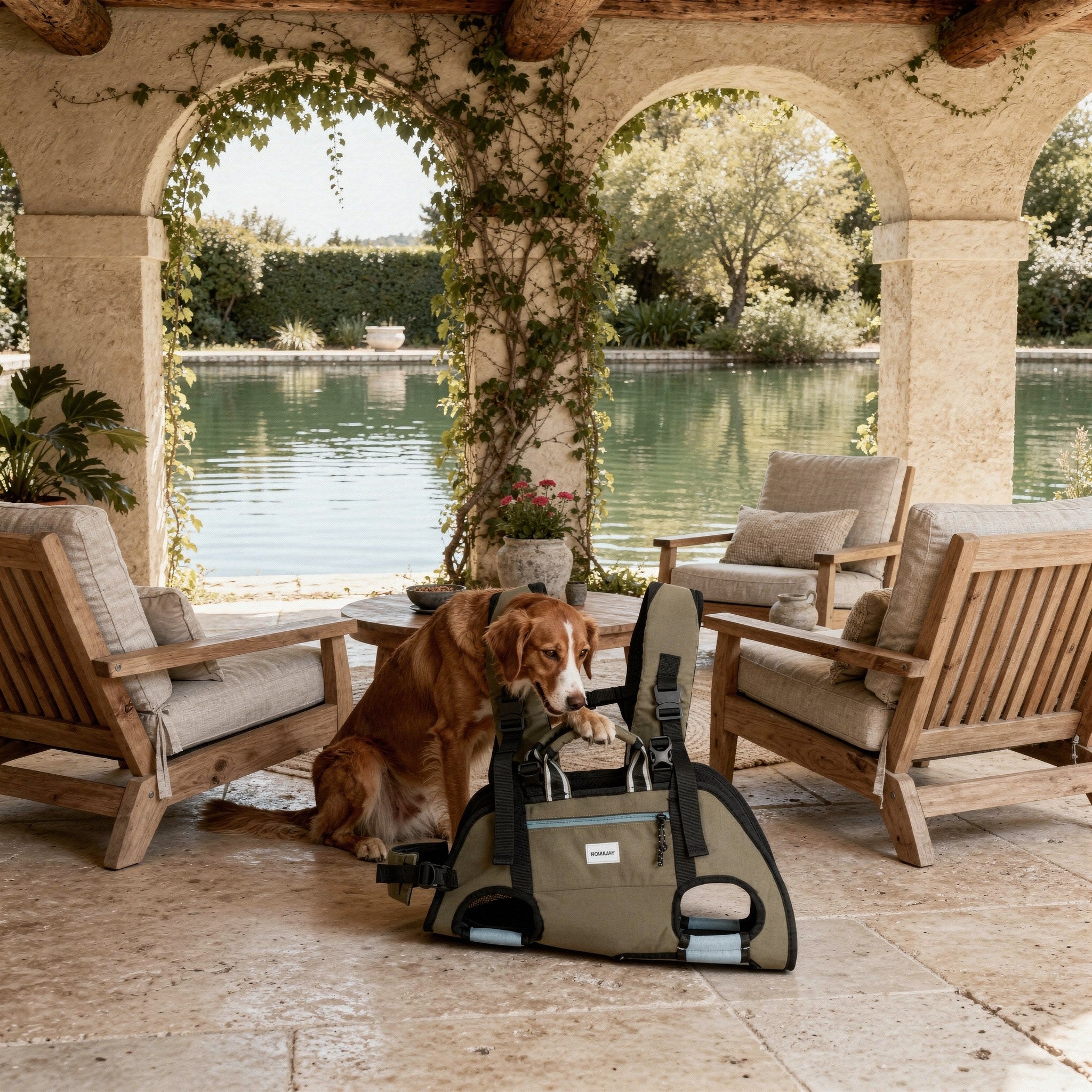 Spine-Support Pet Carrier Backpack with Cross-Body Strap