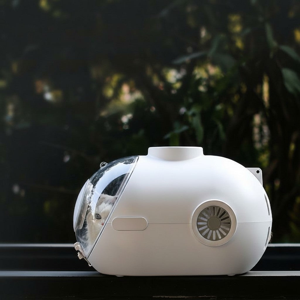 Submarine Porthole Pet Carrier — White