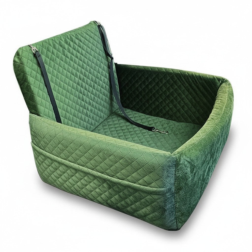 Travel-Ready Dog Car Seat and Lounger — Brown