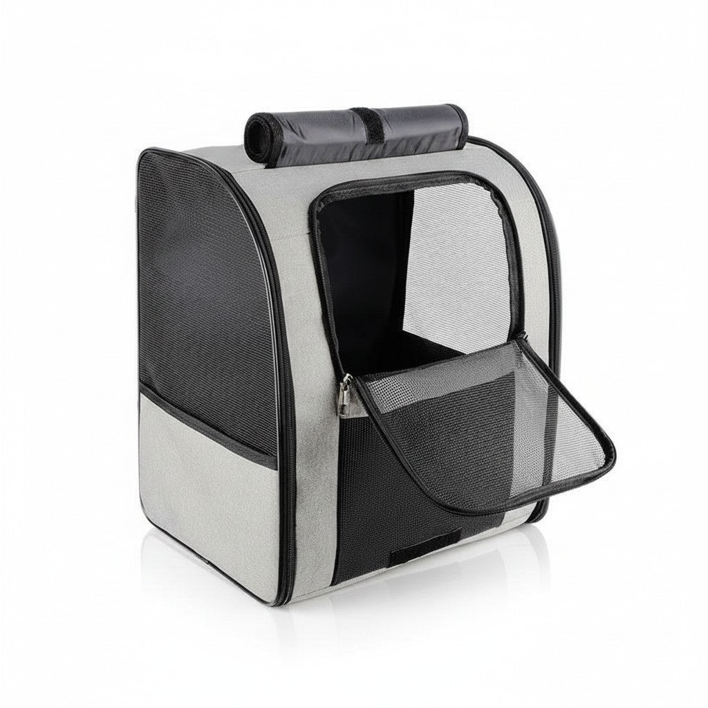Ventilated Pet Carrier Backpack in Structured Canvas detail